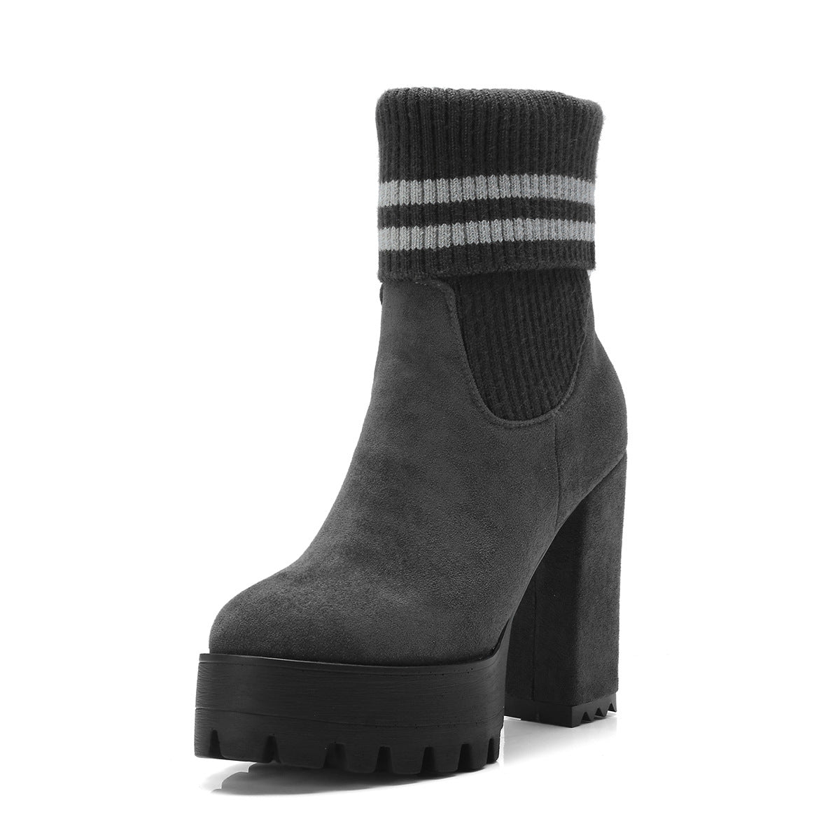 Thick Platform High Heel Ankle Boots